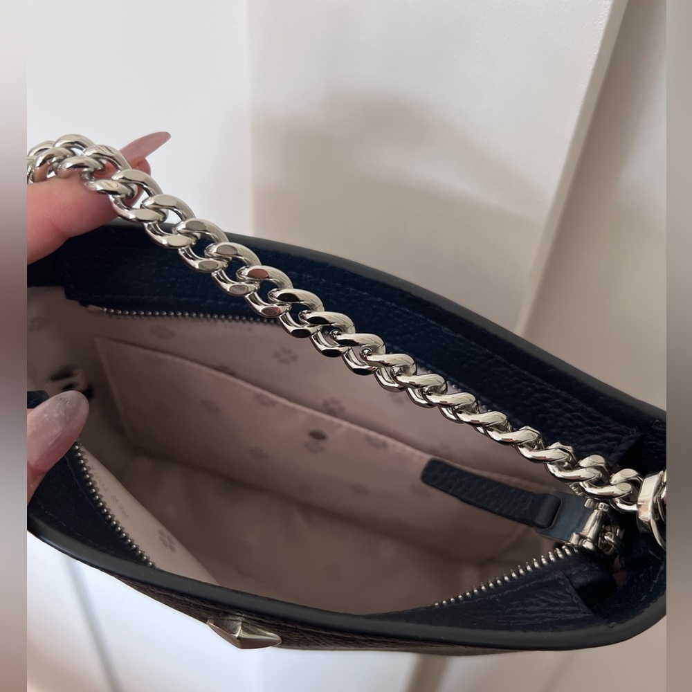Kate Spade Polly Pebble Navy Blue crossbody chain purse bag - Picture 8 of 10